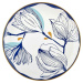 Sada 6 bílých porcelánových jídelních talířů s modrými květy Mia Bloom, ⌀ 26 cm