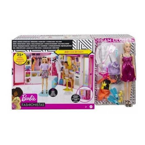 Mattel Barbie Šatník snů s panenkou GBK10