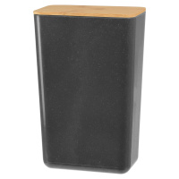 Úložný box s bambusovým víkem Roger, 13 x 20,7 x 8 cm, antracit