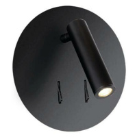 LED Nástěnné svítidlo AZzardo Faro black AZ3204 6W+3W 420+250lm 3000K IP20 15cm černé