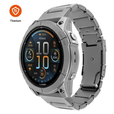 FIXED Titanium Strap titanový řemínek Garmin QuickFit 26mm, přírodní titan