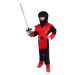 RAPPA Kostým ninja červeno-černý 4 - 6 let