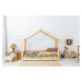 Domečková dětská postel z borovicového dřeva v přírodní barvě 80x200 cm Mila RMW – Adeko