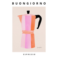 Ilustrace Buongiorno Espresso, Baroo Bloom, 30 × 40 cm