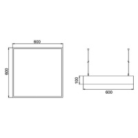 BRUMBERG BRUMBERG LED závěsné svítidlo Biro Square on/off, černé, 4000K