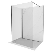 MEXEN/S Kioto Sprchová zástěna WALK-IN 125 x 120 cm, transparent, černá 800-125-212-70-00-120