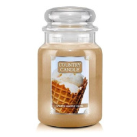 Country Candle Svíčka ve skleněné dóze, Slaný vaflový kornoutek, 680 g