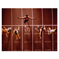 Fotografie Athletes in race crossing finishing line,, Alan Thornton, 40 × 30 cm