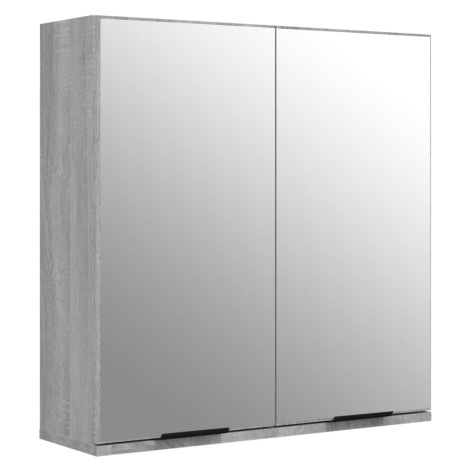 vidaXL Koupelnová zrcadlová skříňka šedá sonoma 64 x 20 x 67 cm