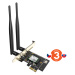 Tenda E33 Wireless AX PCI Express Adapter AX5400, WiFi6E, Bluetooth 5.2, WPA3, 2x 5dBi, Win10/11