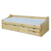 Drewmax Drewmax Vyvýšená borovicová postel LK131 90 x 200 cm
