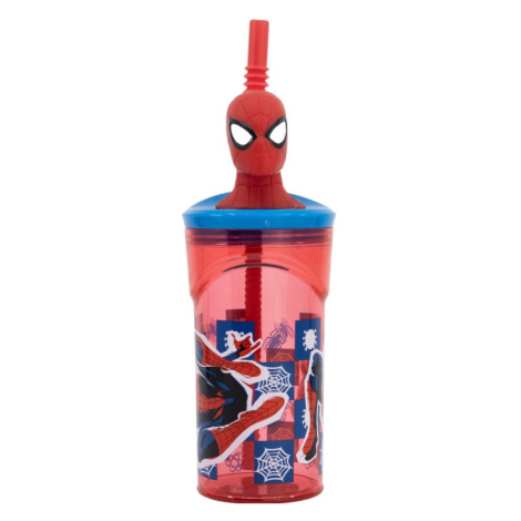 STOR - Plastová 3D sklenička s figurkou Spiderman, 360ml, 74766