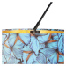 Závěsná lampa se sametovými odstíny motýlů se zlatem 35 cm - Blitz II černá