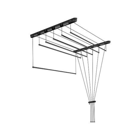 DuraHome stropní sušák černý 6 × 110 cm