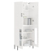 vidaXL Skříň highboard lesklá bílá 69,5 x 34 x 180 cm kompozitní dřevo