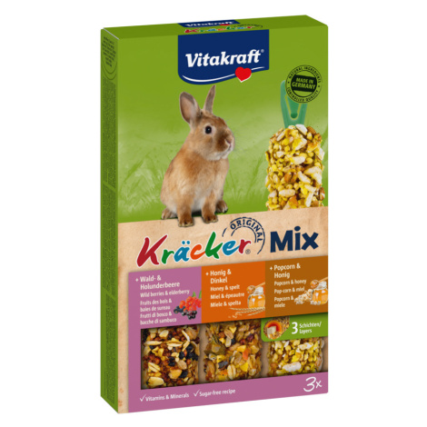 Vitakraft Kräcker Mix králík lesní ovoce, med a popcorn 3 ks