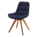 Jídelní židle BELFAST dub olejovaný/tmavě modrá