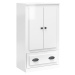 vidaXL Skříň highboard lesklá bílá 60 x 35,5 x 103,5 kompozitní dřevo