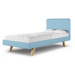 MINKO Čalouněná jednolůžková postel STITCH do dětského pokoje Zvolte barvu: Modrá, Zvolte rozměr