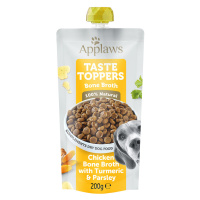 Applaws Taste Toppers Pouch 6 x 200 ml - vývar z kuřecích kostí s kurkumou a petrželkou