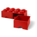 LEGO Úložný box 8 s šuplíky - červená