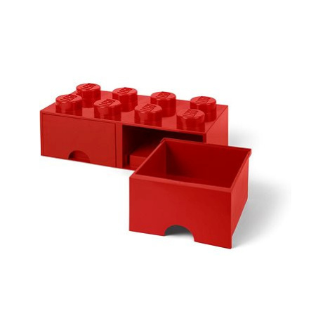 LEGO Úložný box 8 s šuplíky - červená