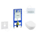 GEBERIT Duofix Modul pro závěsné WC s tlačítkem Sigma50, alpská bílá + Villeroy Boch WC a sedátk