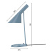 Louis Poulsen Designová stolní lampa Louis Poulsen AJ modrošedá