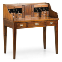 Estila Koloniální luxusní psací stůl se sekretářem Flamingo z masivního mahagonového dřeva 106cm