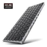 AXAGON HMC-KB-CS Keyboard Hub, USB-C 5Gbps, 3x USB-A, HDMI 4k/60Hz, SD/mSD, audio, PD 100W