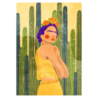 Ilustrace Frida and cacti, Raissa Oltmanns, (30 x 40 cm)