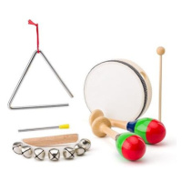 Muzikální set ( rolničky, tamburína/bubínek, triangl, 2 maracas)