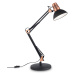 Ideallux Stolní lampa Wally s kloubovým ramenem, černá/měď