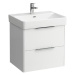Koupelnová skříňka pod umyvadlo Laufen Base 58,5x39x52,5 cm bílá lesk H4022521102611
