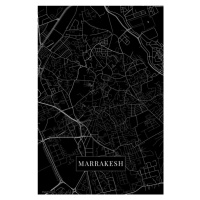 Mapa Marrakech black, (26.7 x 40 cm)