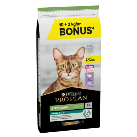 PURINA PRO PLAN Sterilised Adult Renal Plus Turkey - 10 + 2 kg zdarma