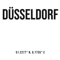 Ilustrace Dusseldorf simple coordinates, Finlay & Noa, (30 x 40 cm)