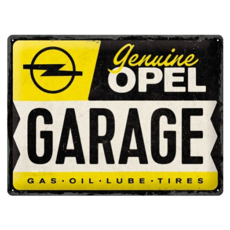 Plechová cedule Opel - Garage, 40 × 30 cm POSTERSHOP