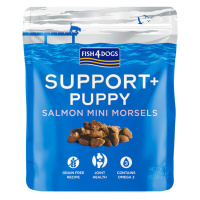 Fish4Dogs Support+ Puppy, Pamlsky pro štěňátka na podporu zdraví kloubů s kousky lososa 150 g