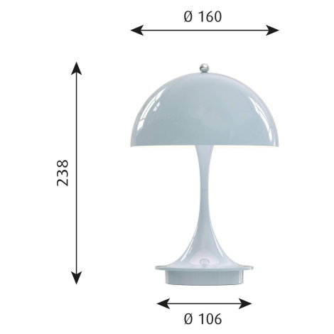 Louis Poulsen Louis Poulsen Panthella Portable V2 LED light modrá