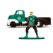 Autíčko Chevy COE 1952 DC Jada kovové s otevíratelnými dveřmi a figurka Green Lantern délka 12 c