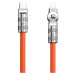 Dudao Otočný kabel USB-C na Lightning Dudao L24CL 120W 1m (oranžový)
