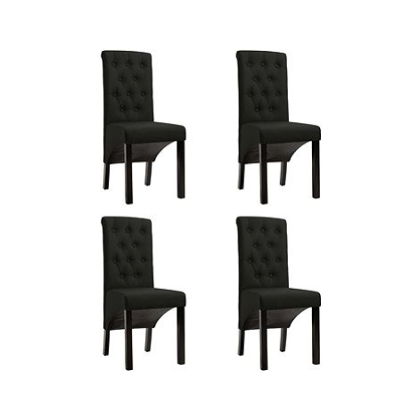 Jídelní židle 4 ks černé textil SHUMEE