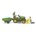 Bruder Malotraktor JOHN DEERE + vozík a figurka