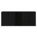 Černá nástěnná komoda Hammel Mistral Kubus, 169 x 69 cm