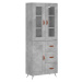 vidaXL Skříň highboard betonově šedá 69,5x34x180 cm kompozitní dřevo