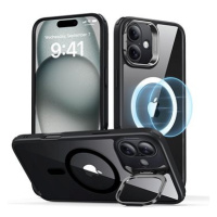 ESR Classic Hybrid Case with Stash Stand (HaloLock), Compatible with iPhone 16, Clear Black