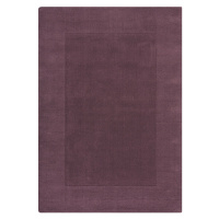 Flair Rugs koberce Kusový ručně tkaný koberec Tuscany Textured Wool Border Purple - 120x170 cm