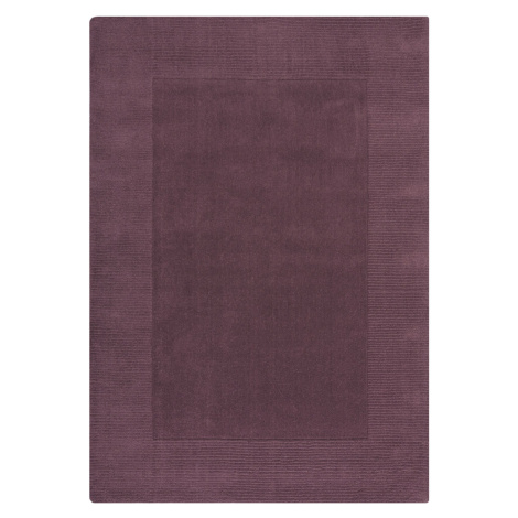 Flair Rugs koberce Kusový ručně tkaný koberec Tuscany Textured Wool Border Purple - 120x170 cm