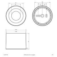 EVN LED stropní spot ALG54, Ø 21,3 cm antracit